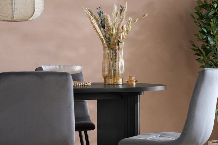 Birlea Axel Oval Fluted Dining Table (Self Assembly) (DHD)