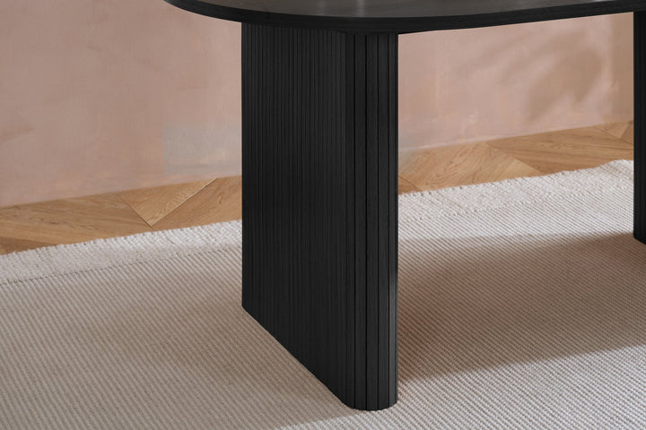Birlea Axel Oval Fluted Dining Table (Self Assembly) (DHD)