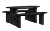 Birlea Axel Oval Fluted Dining Table With 2 Benches (Self Assembly) (DHD)