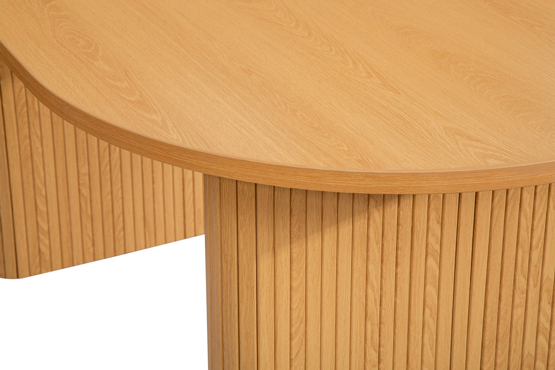 Birlea Axel Oval Fluted Dining Table With 4 Chairs (Self Assembly) (DHD)