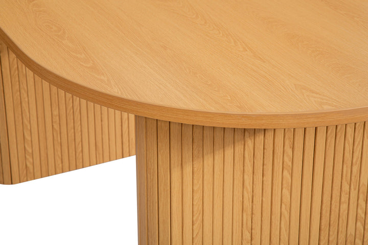 Birlea Axel Oval Fluted Dining Table With 2 Chairs And Bench (Self Assembly) (DHD)