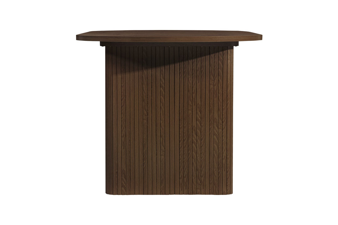 Birlea Axel Oval Fluted Dining Table With 2 Benches (Self Assembly) (DHD)