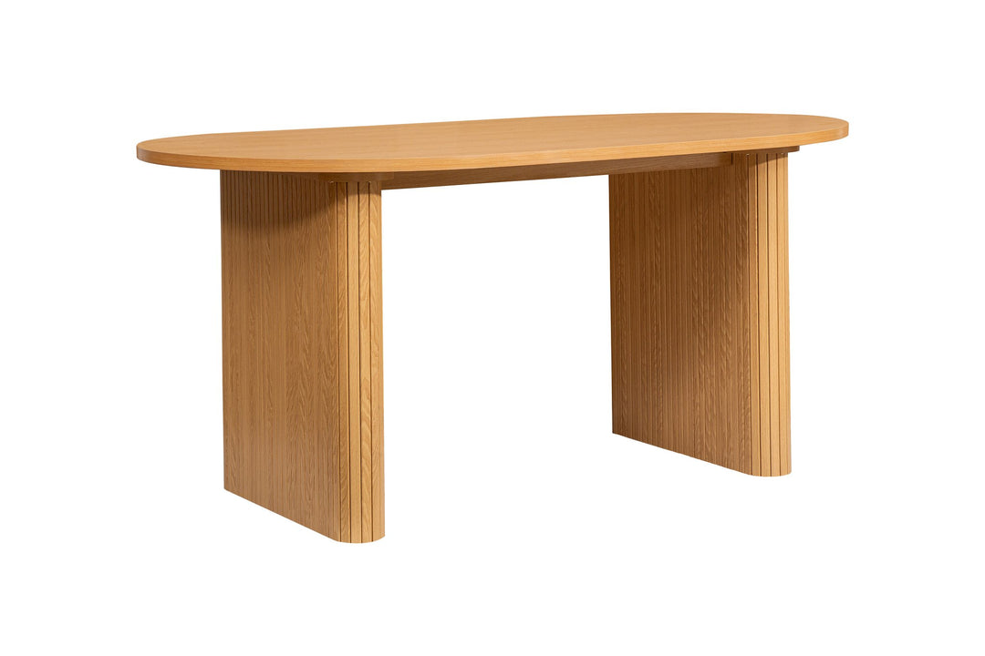 Birlea Axel Oval Fluted Dining Table With 2 Chairs And Bench (Self Assembly) (DHD)