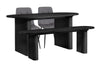 Birlea Axel Oval Fluted Dining Table With 2 Chairs And Bench (Self Assembly) (DHD)