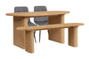 Birlea Axel Oval Fluted Dining Table With 2 Chairs And Bench (Self Assembly) (DHD)