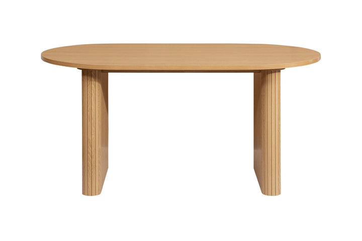 Birlea Axel Oval Fluted Dining Table With 2 Chairs And Bench (Self Assembly) (DHD)