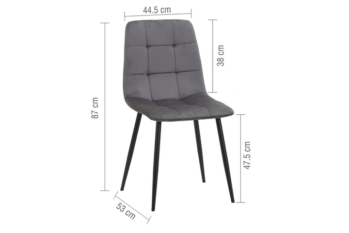 Birlea Axel Round Fluted Dining Table with 4 Chairs (Self Assembly) (DHD)