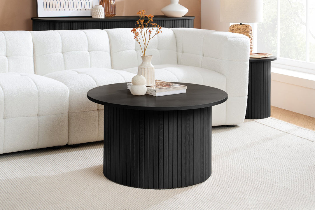 Birlea Axel Round Fluted Coffee Table (Self Assembly) (DHD)