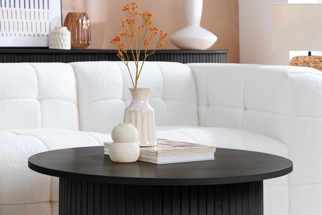 Birlea Axel Round Fluted Coffee Table (Self Assembly) (DHD)