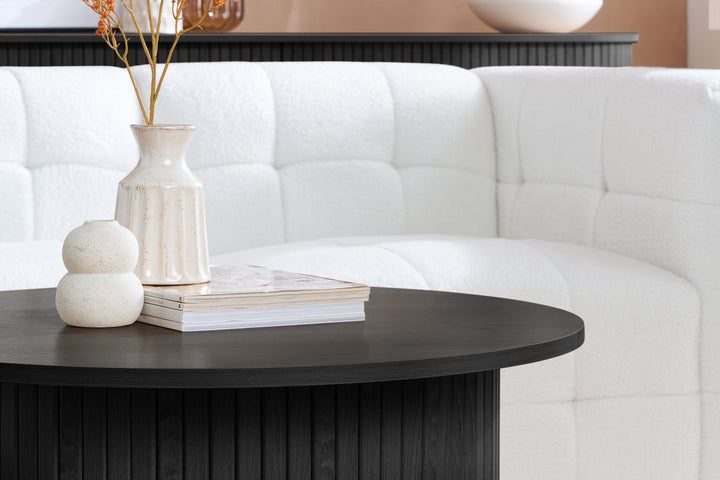Birlea Axel Round Fluted Coffee Table (Self Assembly) (DHD)