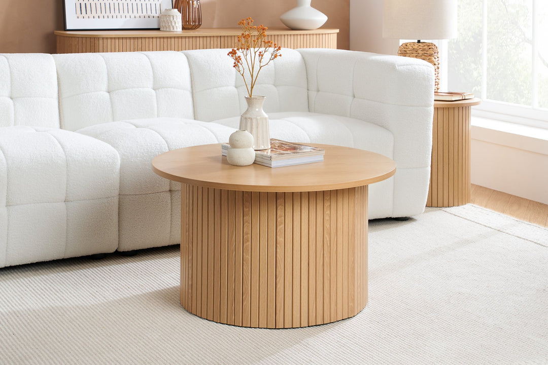 Birlea Axel Round Fluted Coffee Table (Self Assembly) (DHD)