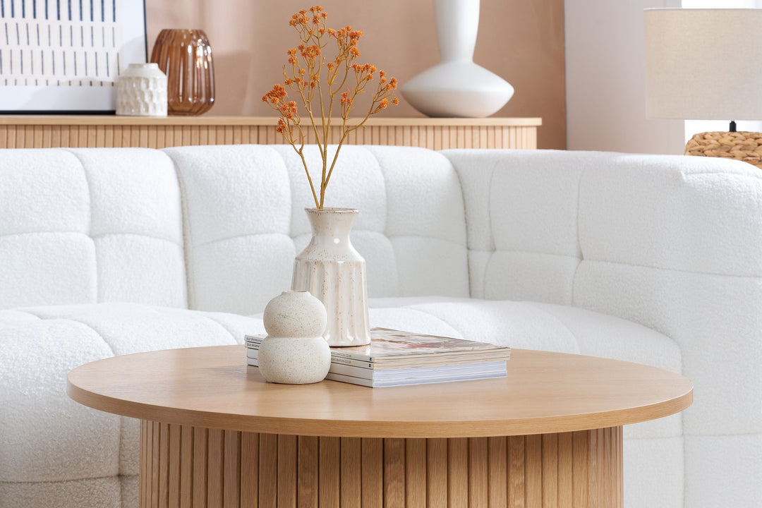 Birlea Axel Round Fluted Coffee Table (Self Assembly) (DHD)