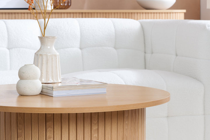Birlea Axel Round Fluted Coffee Table (Self Assembly) (DHD)