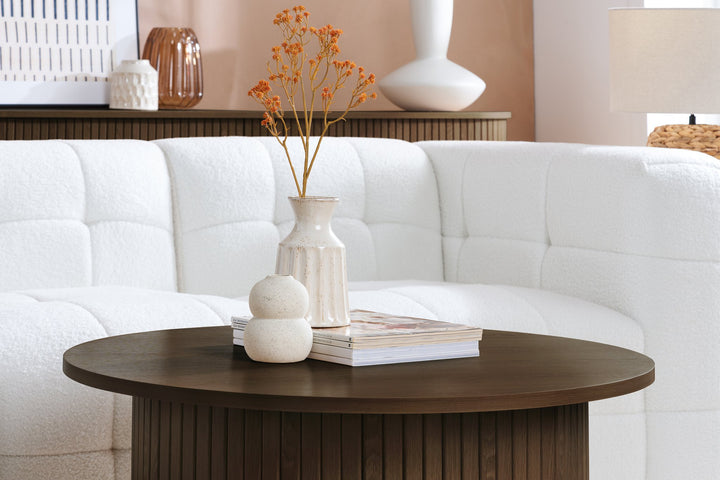 Birlea Axel Round Fluted Coffee Table (Self Assembly) (DHD)