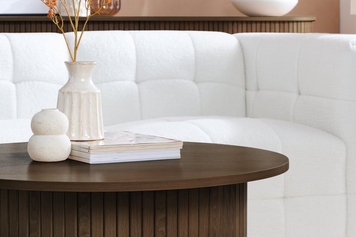 Birlea Axel Round Fluted Coffee Table (Self Assembly) (DHD)