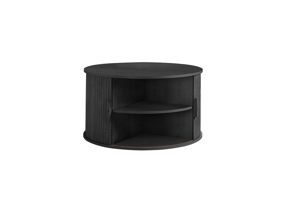 Birlea Axel Round Fluted Coffee Table with Storage (Self Assembly) (DHD)
