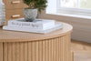 Birlea Axel Round Fluted Coffee Table with Storage (Self Assembly) (DHD)