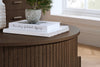 Birlea Axel Round Fluted Coffee Table with Storage (Self Assembly) (DHD)