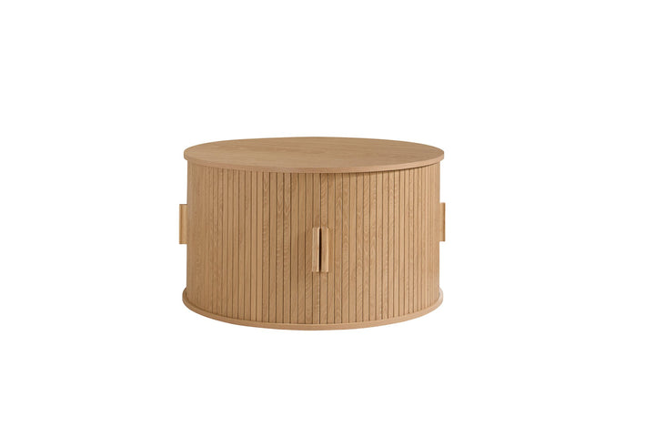 Birlea Axel Round Fluted Coffee Table with Storage (Self Assembly) (DHD)