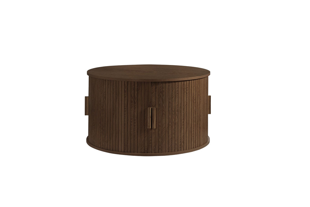 Birlea Axel Round Fluted Coffee Table with Storage (Self Assembly) (DHD)