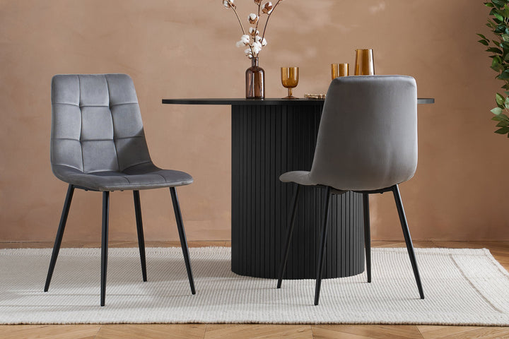 Birlea Axel Round Fluted Dining Table (Self Assembly) (DHD)
