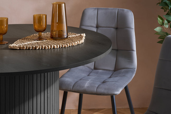 Birlea Axel Round Fluted Dining Table (Self Assembly) (DHD)