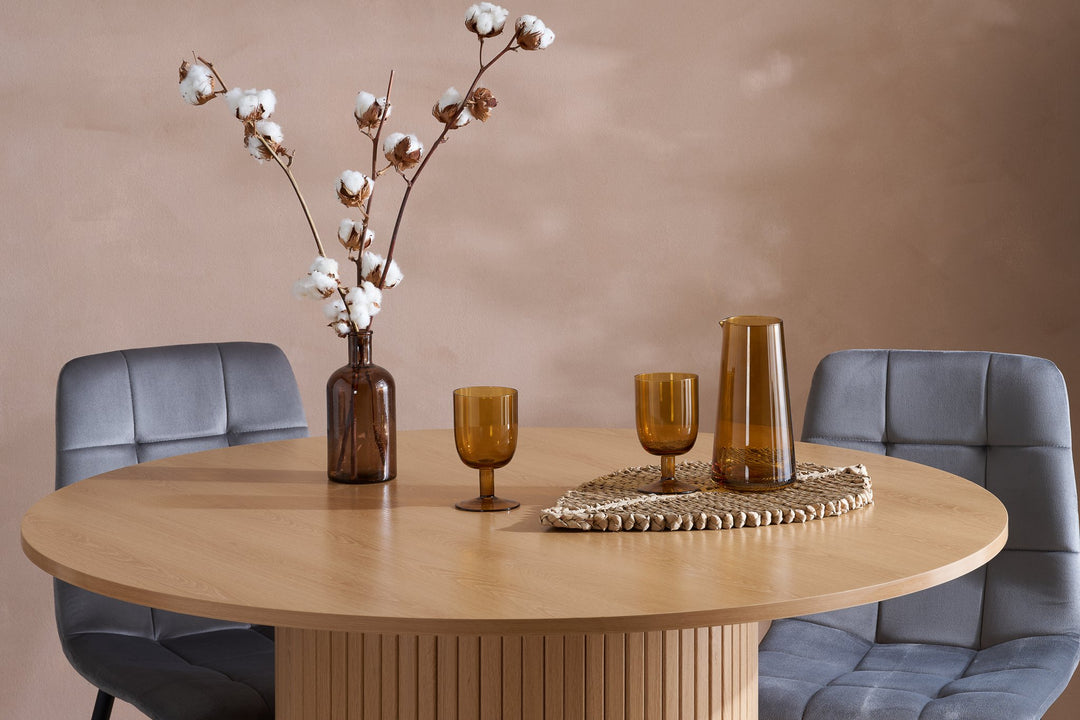 Birlea Axel Round Fluted Dining Table (Self Assembly) (DHD)