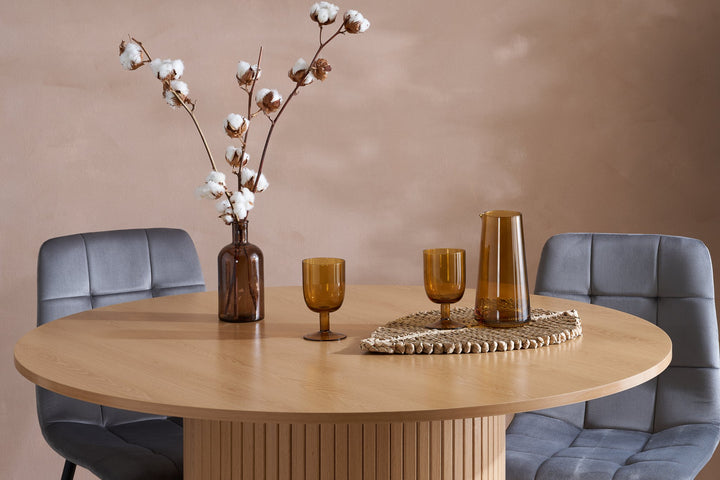 Birlea Axel Round Fluted Dining Table (Self Assembly) (DHD)