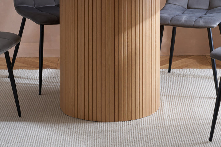 Birlea Axel Round Fluted Dining Table (Self Assembly) (DHD)