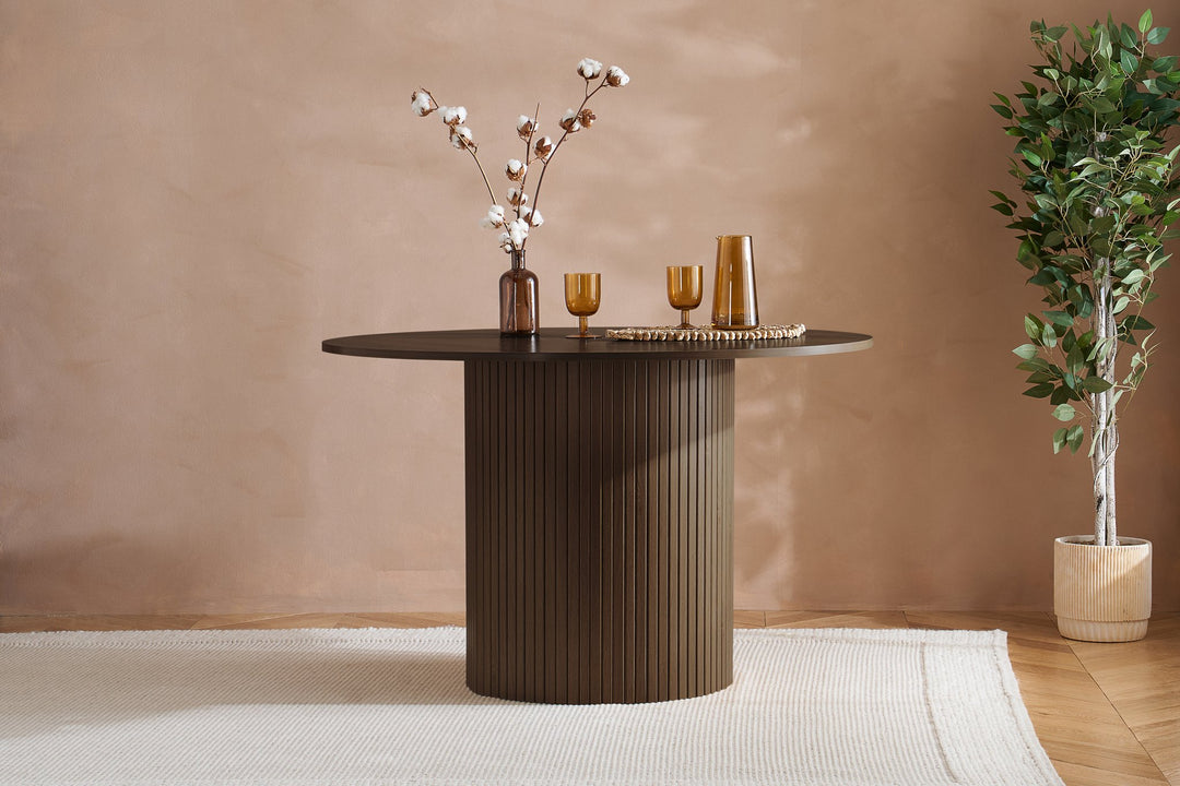 Birlea Axel Round Fluted Dining Table (Self Assembly) (DHD)