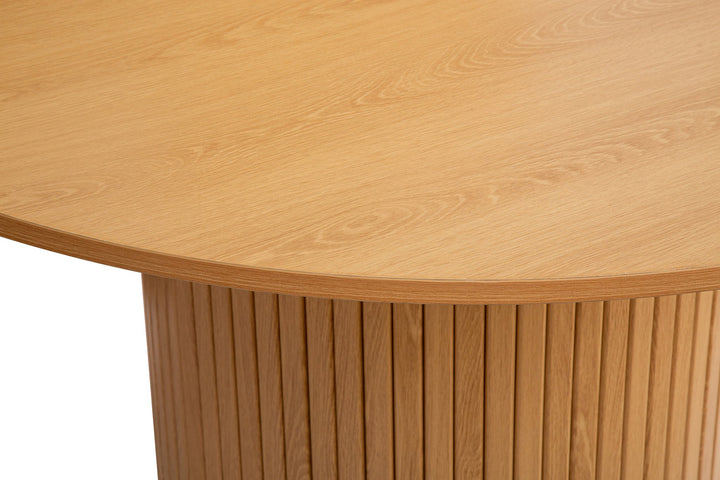 Birlea Axel Round Fluted Dining Table with 4 Chairs (Self Assembly) (DHD)