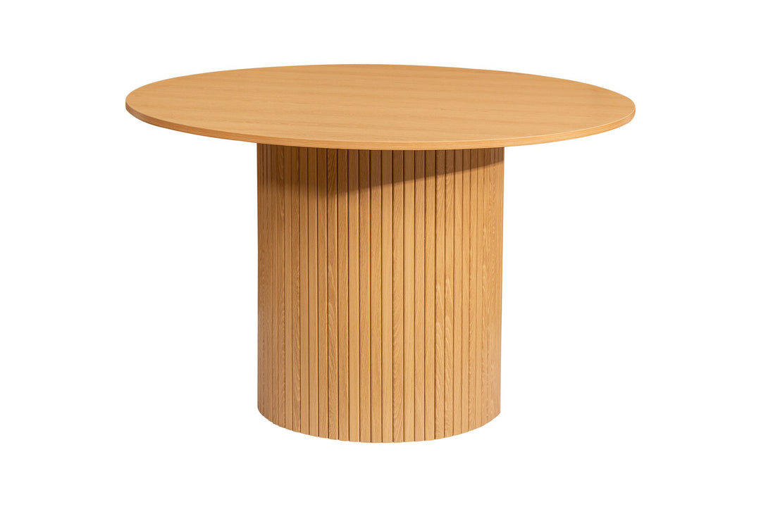 Birlea Axel Round Fluted Dining Table with 4 Chairs (Self Assembly) (DHD)