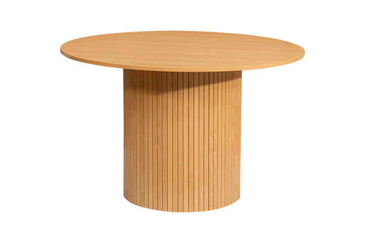 Birlea Axel Round Fluted Dining Table with 4 Chairs (Self Assembly) (DHD)