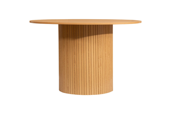 Birlea Axel Round Fluted Dining Table with 4 Chairs (Self Assembly) (DHD)