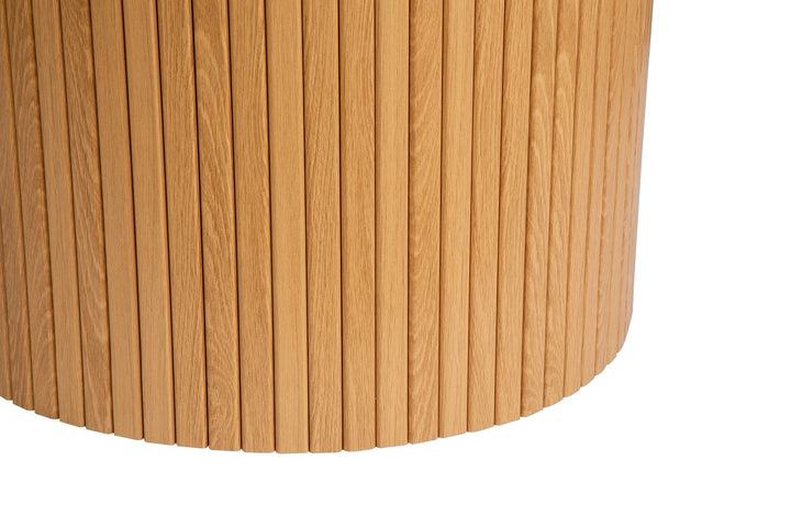Birlea Axel Round Fluted Dining Table with 4 Chairs (Self Assembly) (DHD)
