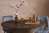 Birlea Axel Round Fluted Dining Table with 4 Chairs (Self Assembly) (DHD)