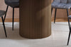 Birlea Axel Round Fluted Dining Table with 4 Chairs (Self Assembly) (DHD)