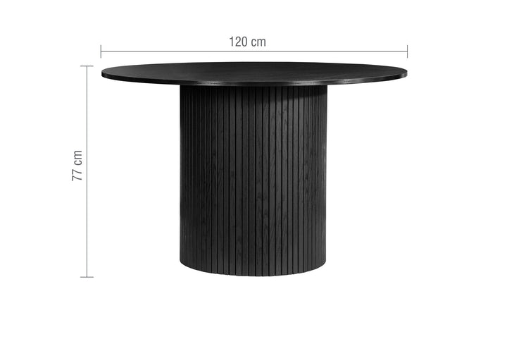 Birlea Axel Round Fluted Dining Table with 4 Chairs (Self Assembly) (DHD)
