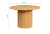 Birlea Axel Round Fluted Dining Table with 4 Chairs (Self Assembly) (DHD)