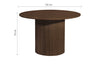 Birlea Axel Round Fluted Dining Table with 4 Chairs (Self Assembly) (DHD)