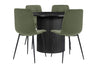 Birlea Axel Round Fluted Dining Table with 4 Chairs (Self Assembly) (DHD)