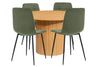 Birlea Axel Round Fluted Dining Table with 4 Chairs (Self Assembly) (DHD)