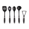 Russell Hobbs Utensil Set 5-Piece Hanging Hook Soft Touch Easy Clean Venus Black