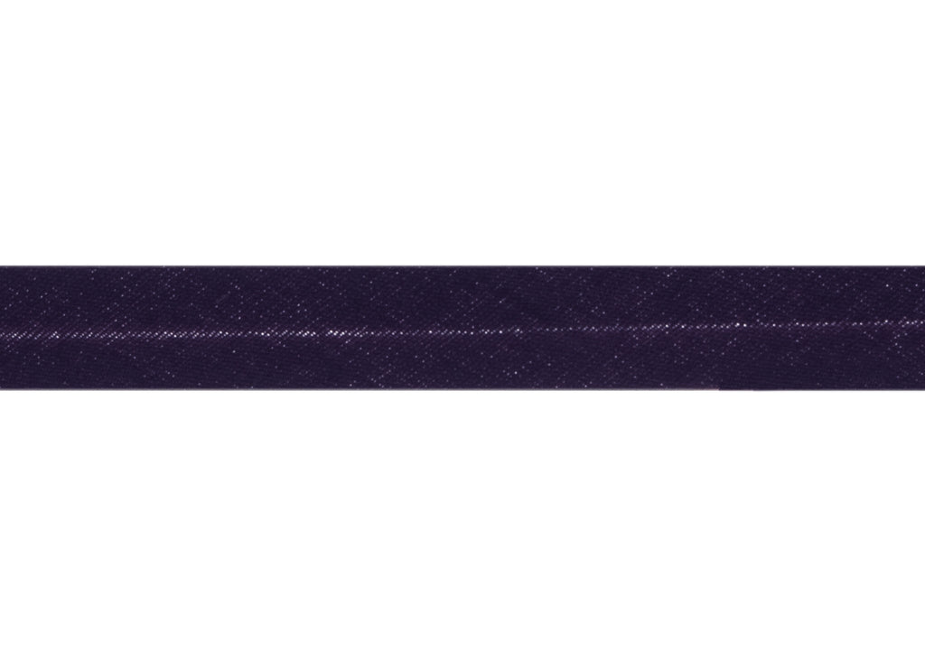 Trim: Bias Binding: Polycotton: 16mm: Aubergine Sold By The Metre