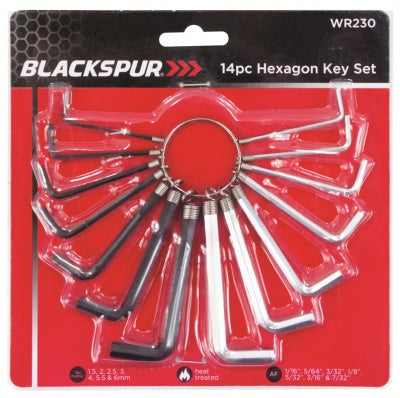 Blackspur Hex Key Set - 14 Pieces