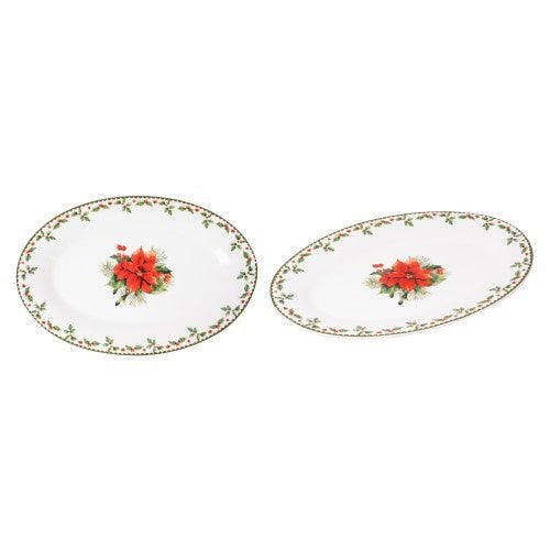 Christmas Holly 16in Serving Plate