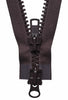 Vislon Heavy Two-Way Open End Zip: 66cm: Brown
