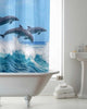 Dolphins Design Shower Curtains With Rings