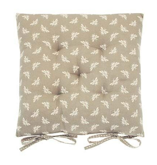 Bee print natural cotton seat pad