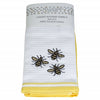 Bellissimo Pack of 2 Luxury Terry/Waffle Embroidered Tea Towels Bee